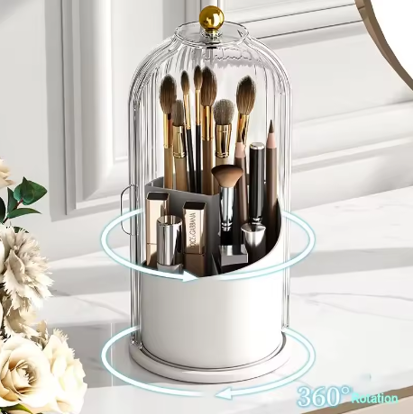 Elegant 360° Rotating Makeup Organizer