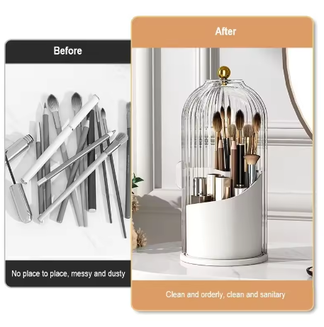 Elegant 360° Rotating Makeup Organizer